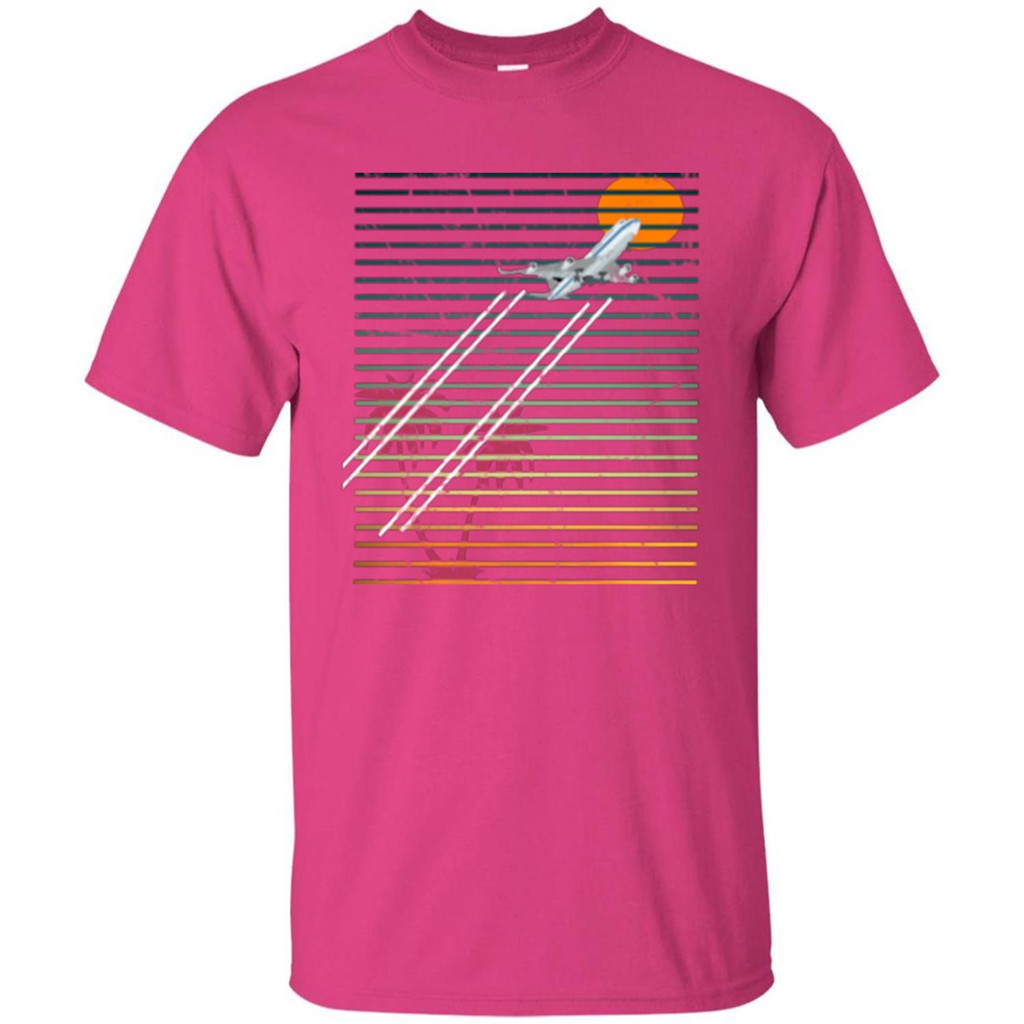 Retro Jet Sunset T-shirt Heliconia