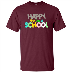 Happy First Day of School Colorful T-shirt