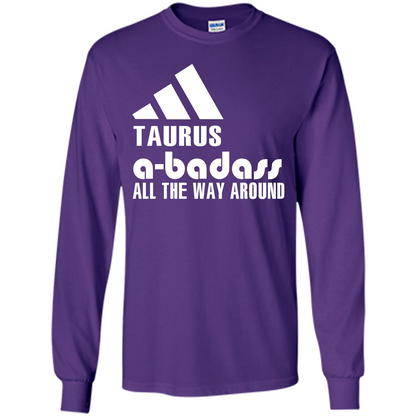 Taurus A-Badass All The Way Around T-shirt Purple
