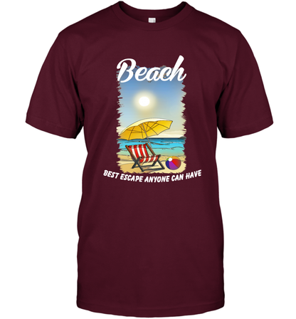 Beach Best Escape Anyone Can Have Summer Holiday Shirt T-Shirt Maroon