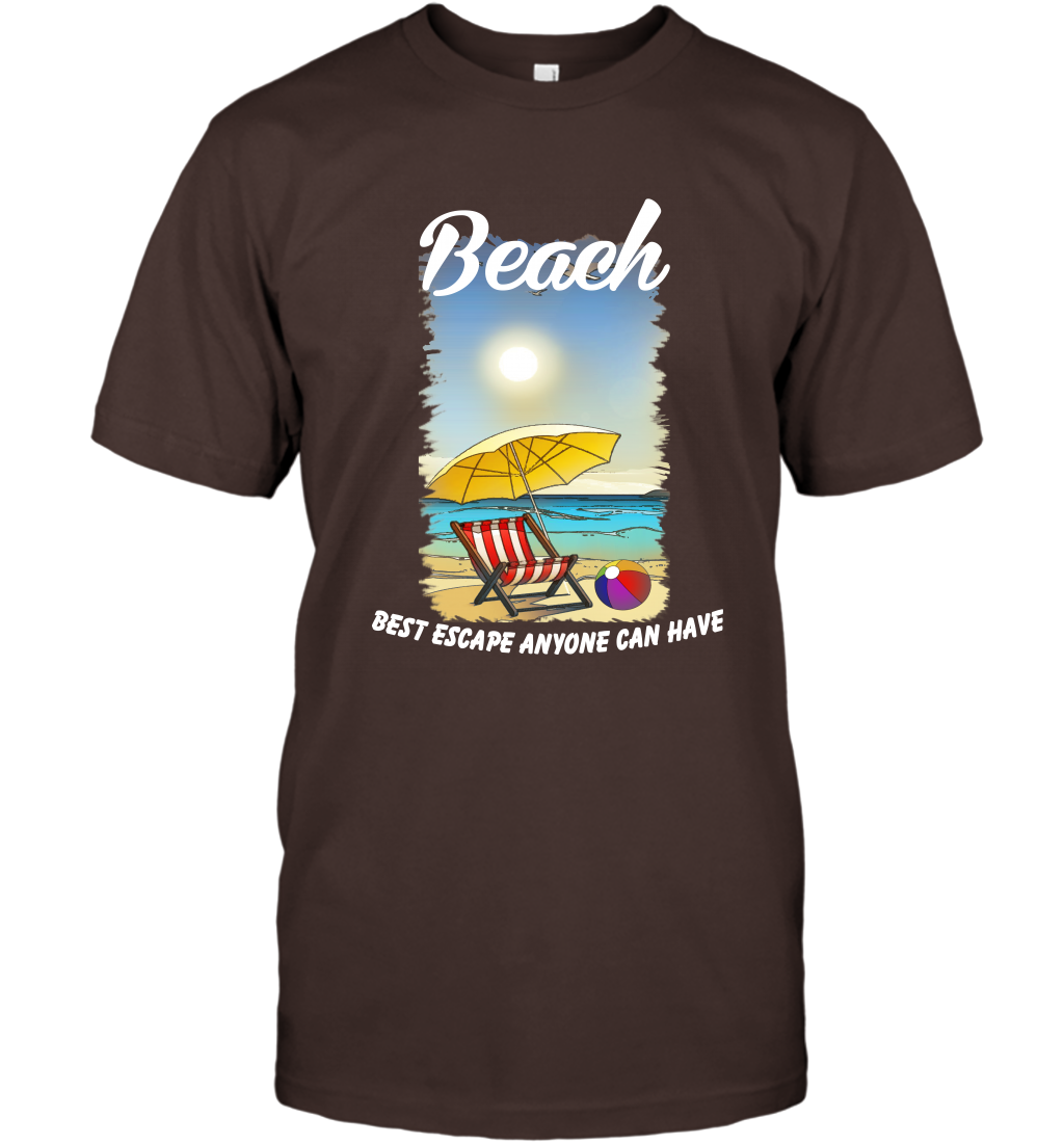 Beach Best Escape Anyone Can Have Summer Holiday Shirt T-Shirt Dark Chocolate