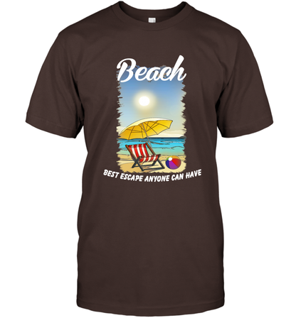 Beach Best Escape Anyone Can Have Summer Holiday Shirt T-Shirt Dark Chocolate