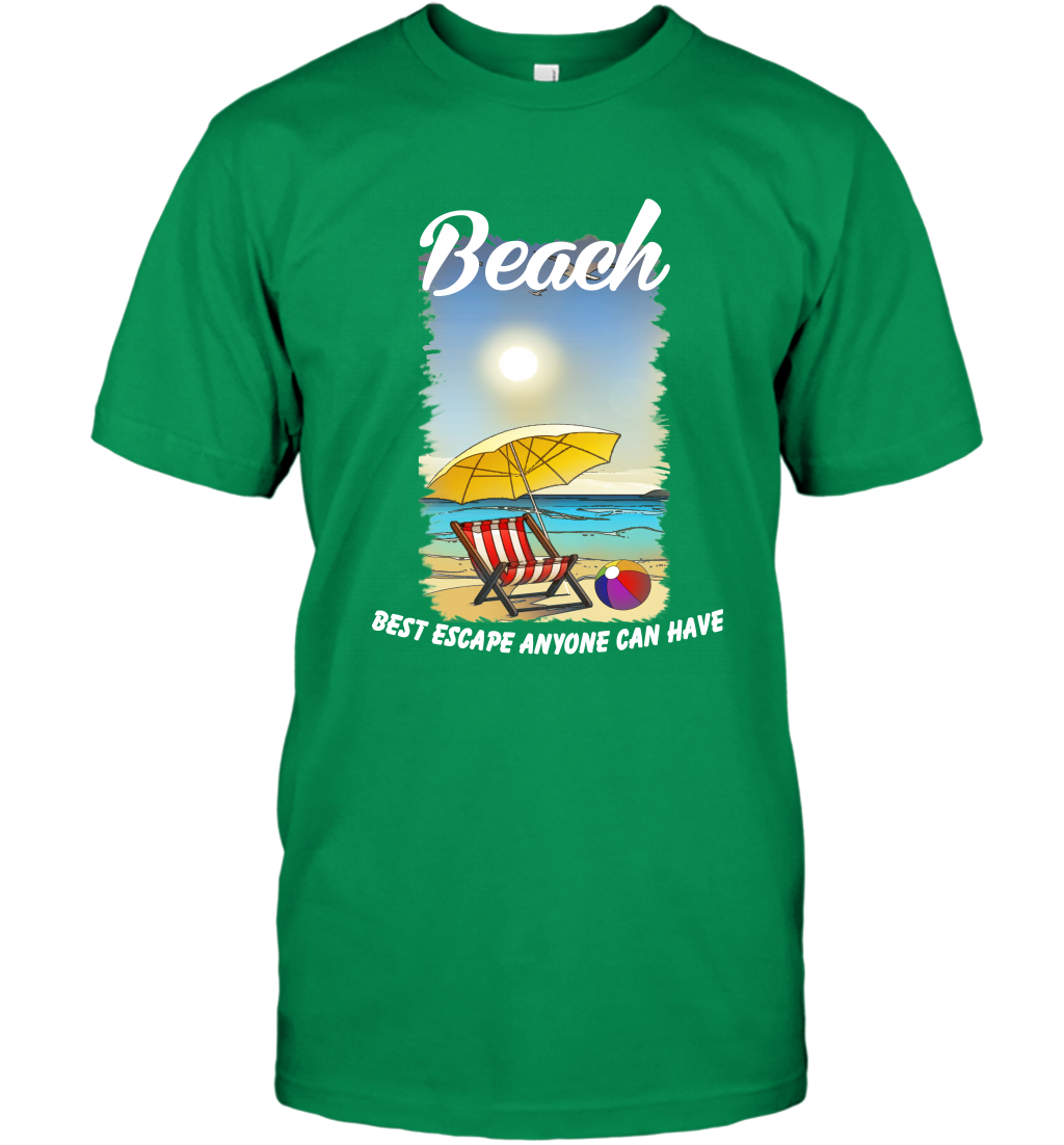 Beach Best Escape Anyone Can Have Summer Holiday Shirt T-Shirt Irish Green