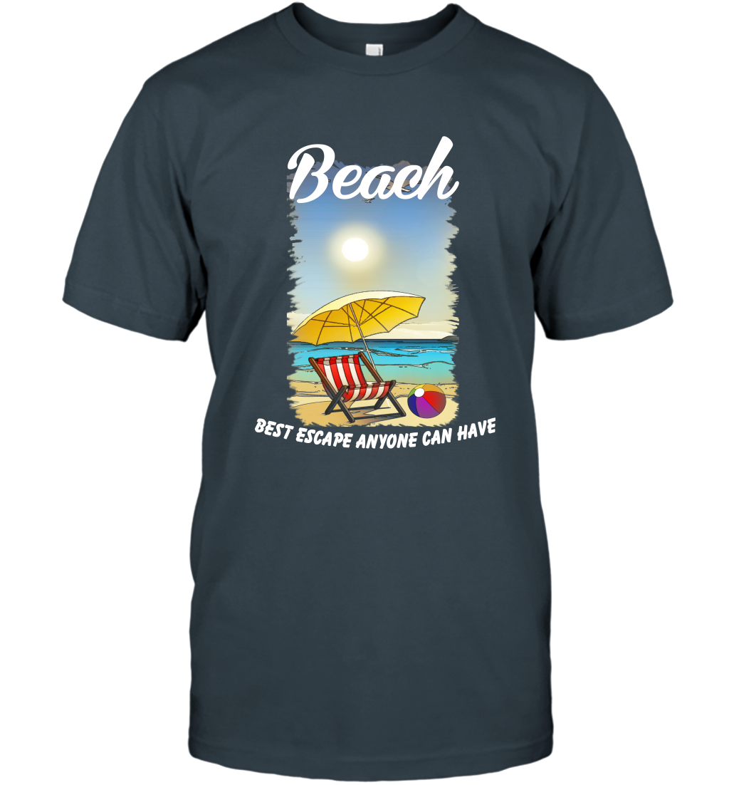 Beach Best Escape Anyone Can Have Summer Holiday Shirt T-Shirt Charcoal