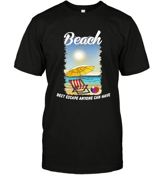 Beach Best Escape Anyone Can Have Summer Holiday Shirt T-Shirt Black