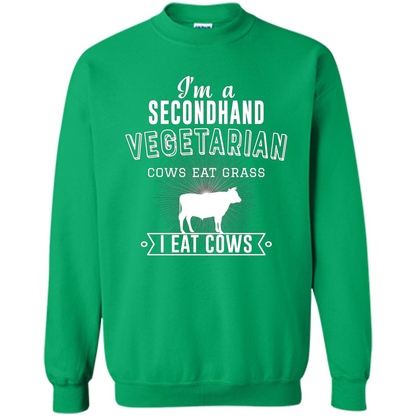 Secondhand Vegetarian T-shirt Funny Vegetarian T-shirt Irish Green
