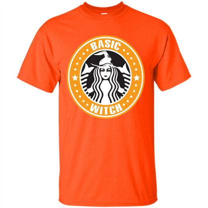 Halloween T-shirt Basic Witch T-shirt Orange
