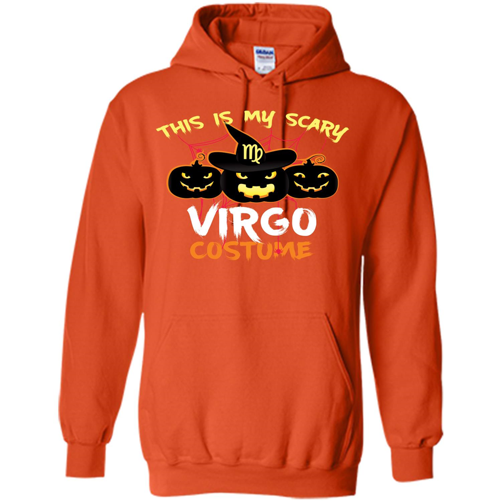 Halloween T-shirt This Is My Scary Virgo Costume T-shirt Orange