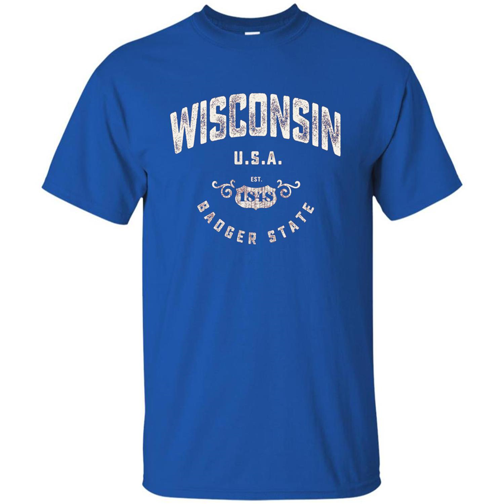 Wisconsin Badger State T-shirt Royal
