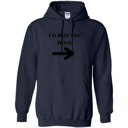 Halloween Couples Costume T-shirt I'm With The Witch Navy