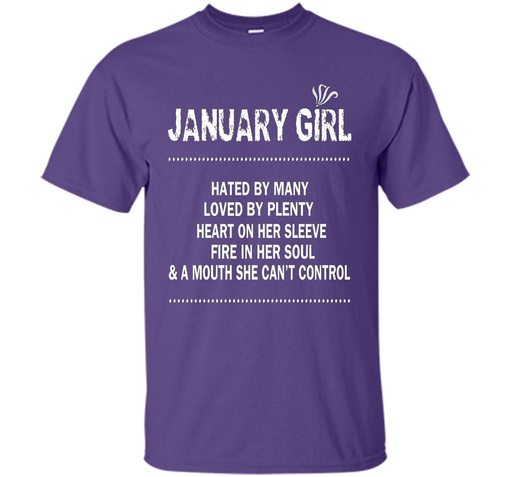 January Girl Hated By Many Loved By Plenty T-shirt Purple