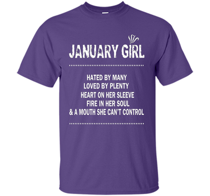 January Girl Hated By Many Loved By Plenty T-shirt Purple