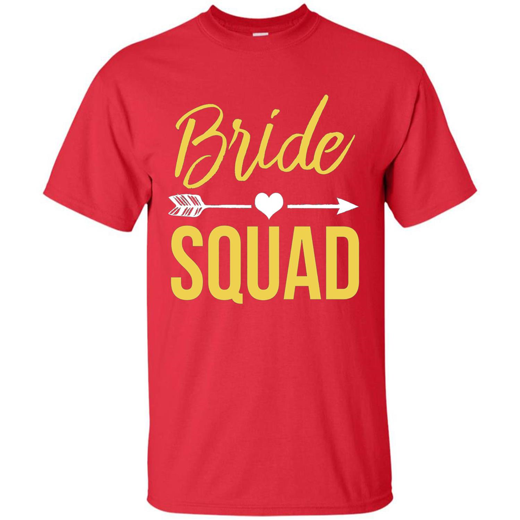 Bachelorette Party T-Shirts Bridesmaids Bride Squad T-Shirt Red