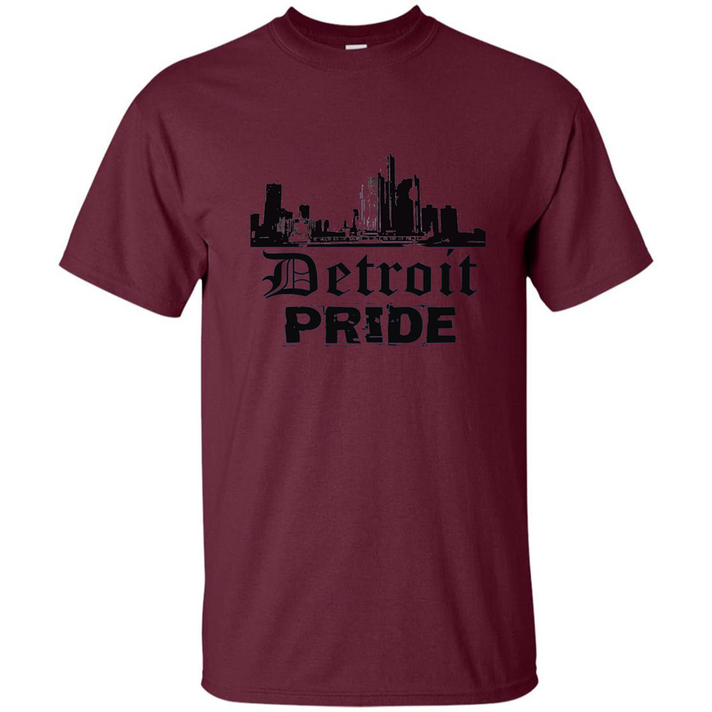 Detroit Pride T-shirt Maroon