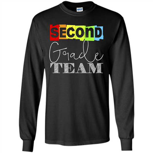 Second Grade Team T-shirt School Day T-shirt Black