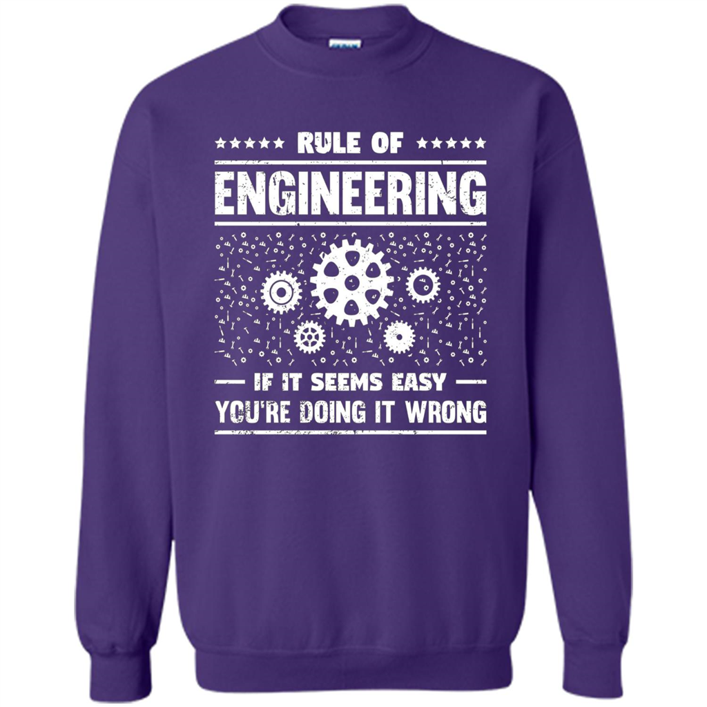 Funny Engineer T-Shirt Rule Of Engineering T-shirt Orange