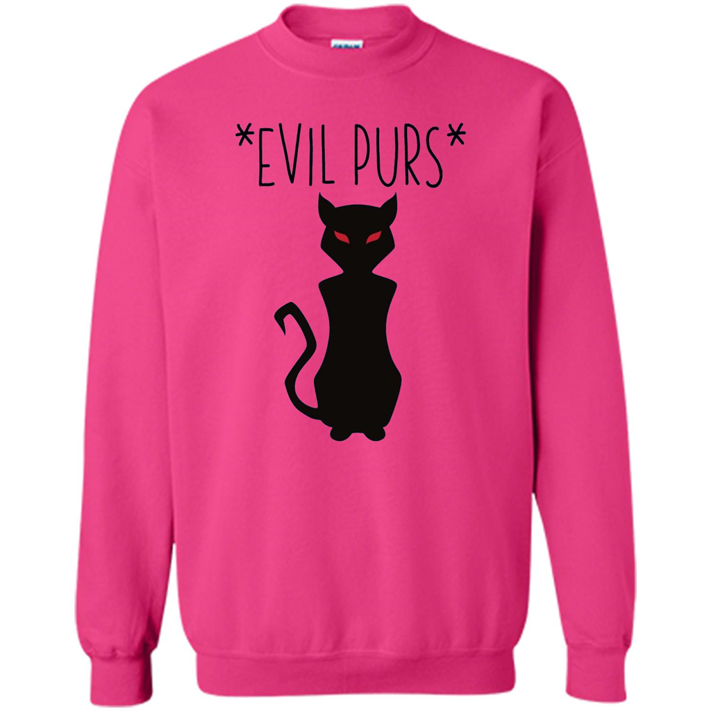 Halloween Black Cat T-shirt Evil Purs Mean Kitty Lovers Gift T-shirt Heliconia