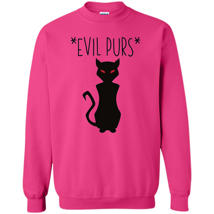 Halloween Black Cat T-shirt Evil Purs Mean Kitty Lovers Gift T-shirt Heliconia