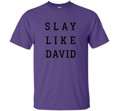 Slay Like David Religious Bible Inspired Christian T-shirt Purple