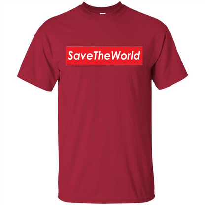 Save The World T-shirt Cardinal