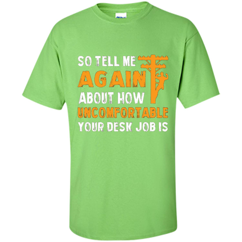 Lineman T-shirt Cool Gift For Lineman Lime