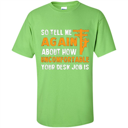 Lineman T-shirt Cool Gift For Lineman Lime
