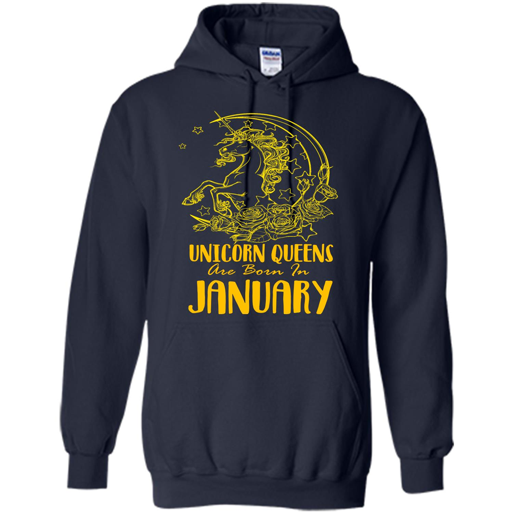 January Unicorn T-shirt Unicorn Queens Are Born In January Navy