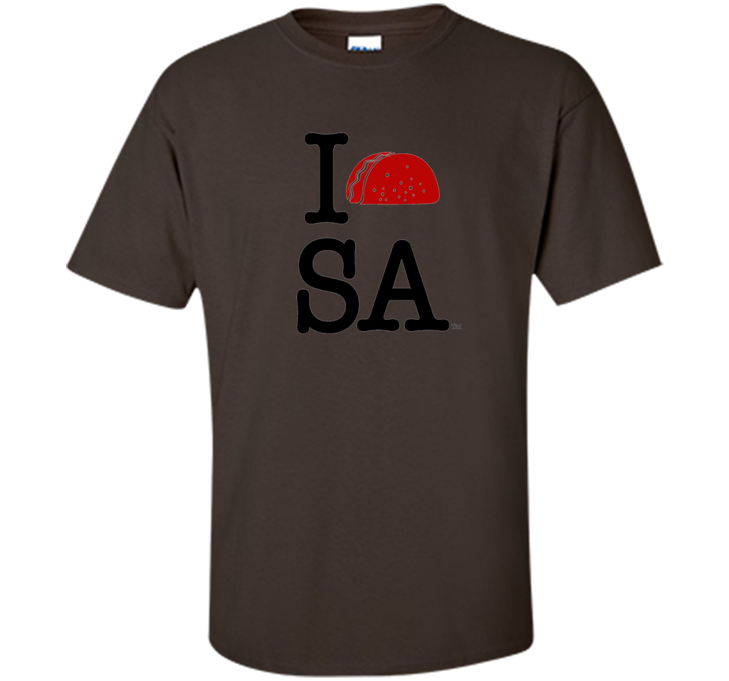 I Taco SA T-Shirt (San Antonio, TX) shirt Dark Chocolate