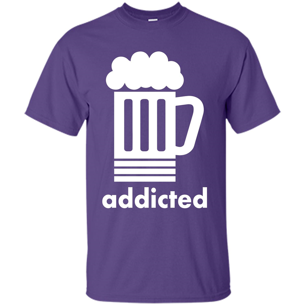 Beer T-shirt Addicted To Beer Purple