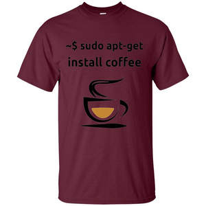 Sudo Apt-Get Install Coffee T-shirt