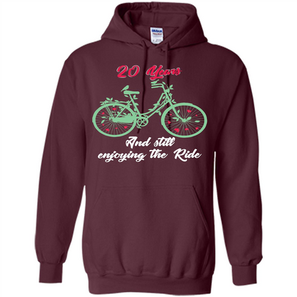 Anniversary T-shirt 20 Years And Still Enjoying The Ride Maroon
