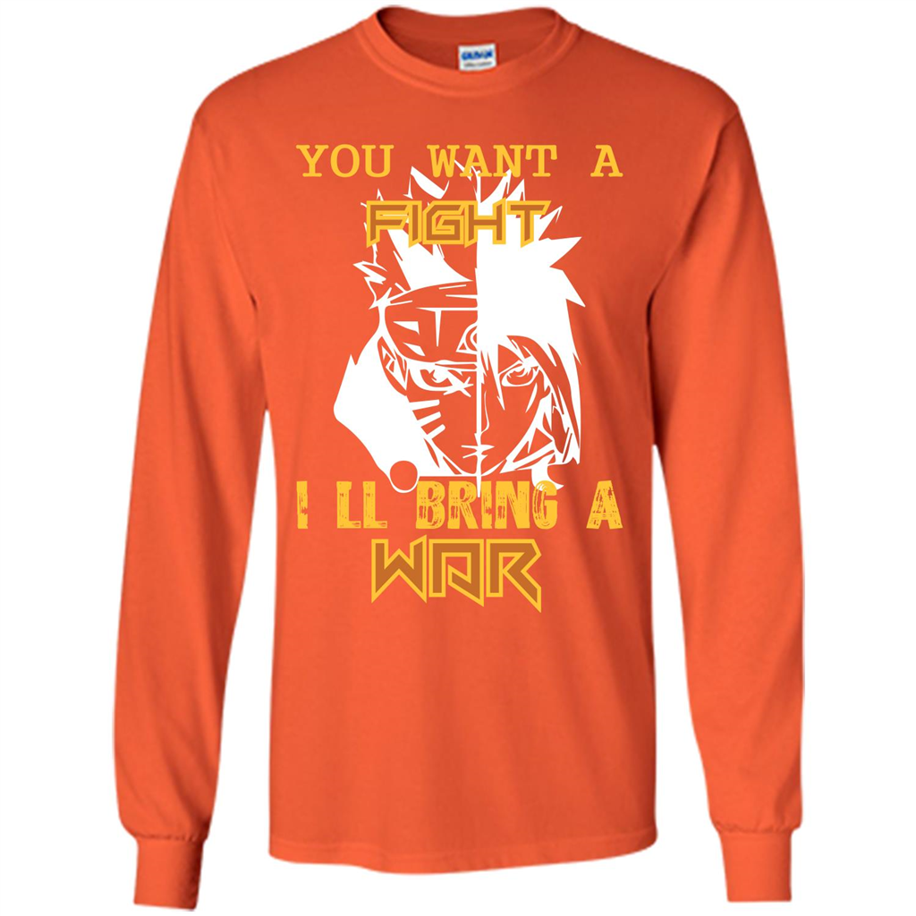Movie T-shirt You Want A Fight I_Ñéll Bring A War Orange