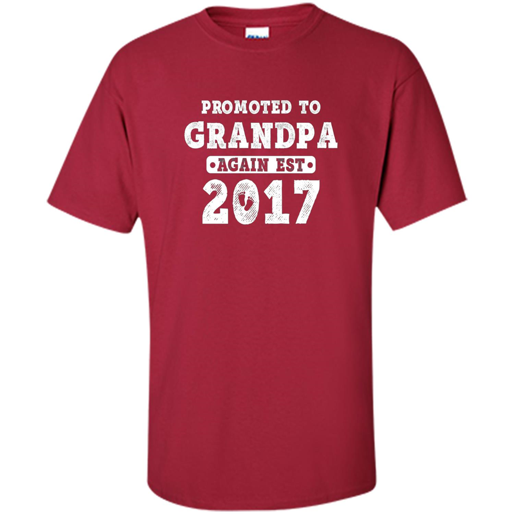 Men's Promoted to Grandpa Again Est. 2017 T-shirt