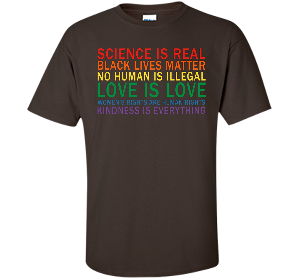 Love Is Kindness T-Shirt Black Lives LGBT Equality Feminist t-shirt Dark Chocolate