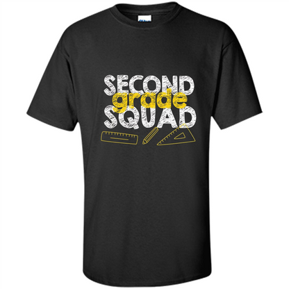 Second Grade Squad T-shirt Students Back To School T-shirt Black