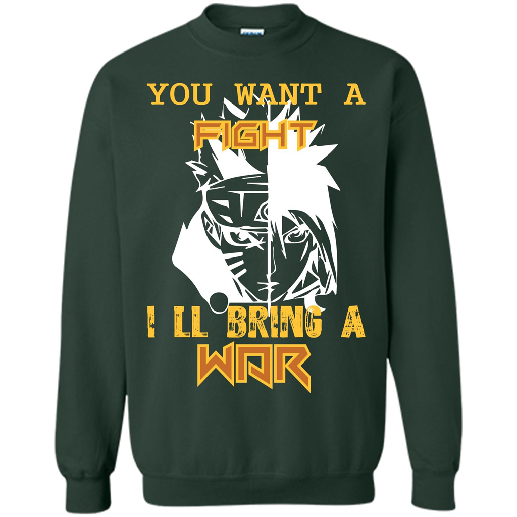Movie T-shirt You Want A Fight I_Ñéll Bring A War Forest Green