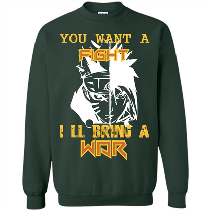 Movie T-shirt You Want A Fight I_Ñéll Bring A War Forest Green