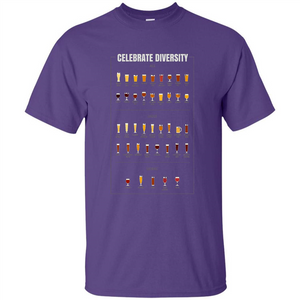 Celebrate Diversity Beer Glasses T-shirt