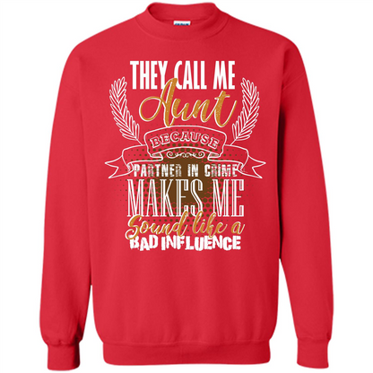 Funny Aunt T-shirt They Call Me Aunt Red