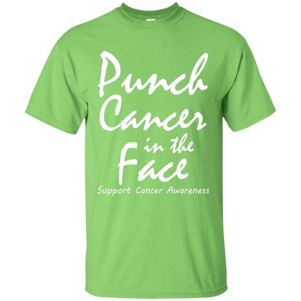 Support Cancer Awareness In The Face T-shirt Lime