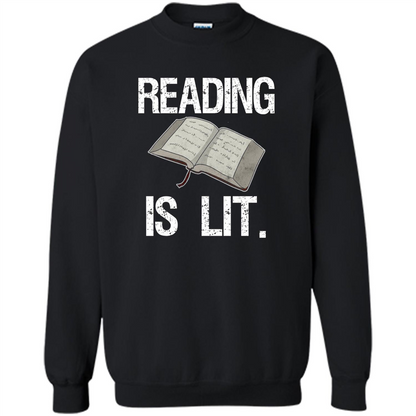 Book Reader T-shirt Reading is Lit T-shirt Orange