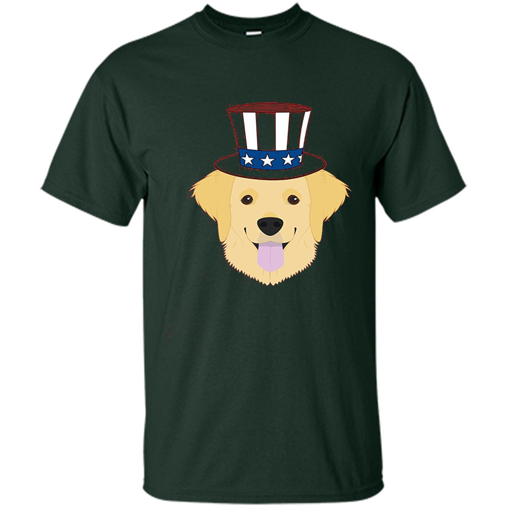 Dog Lover T-shirt The 4th of July Forest Green