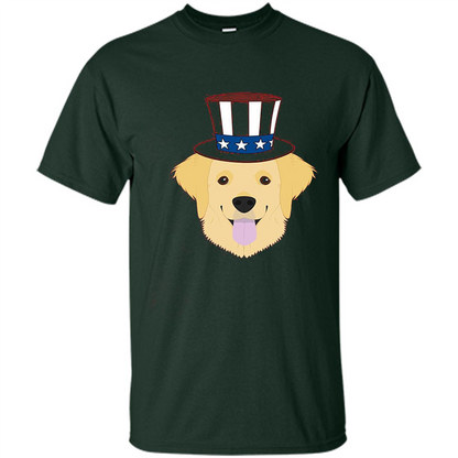 Dog Lover T-shirt The 4th of July Forest Green