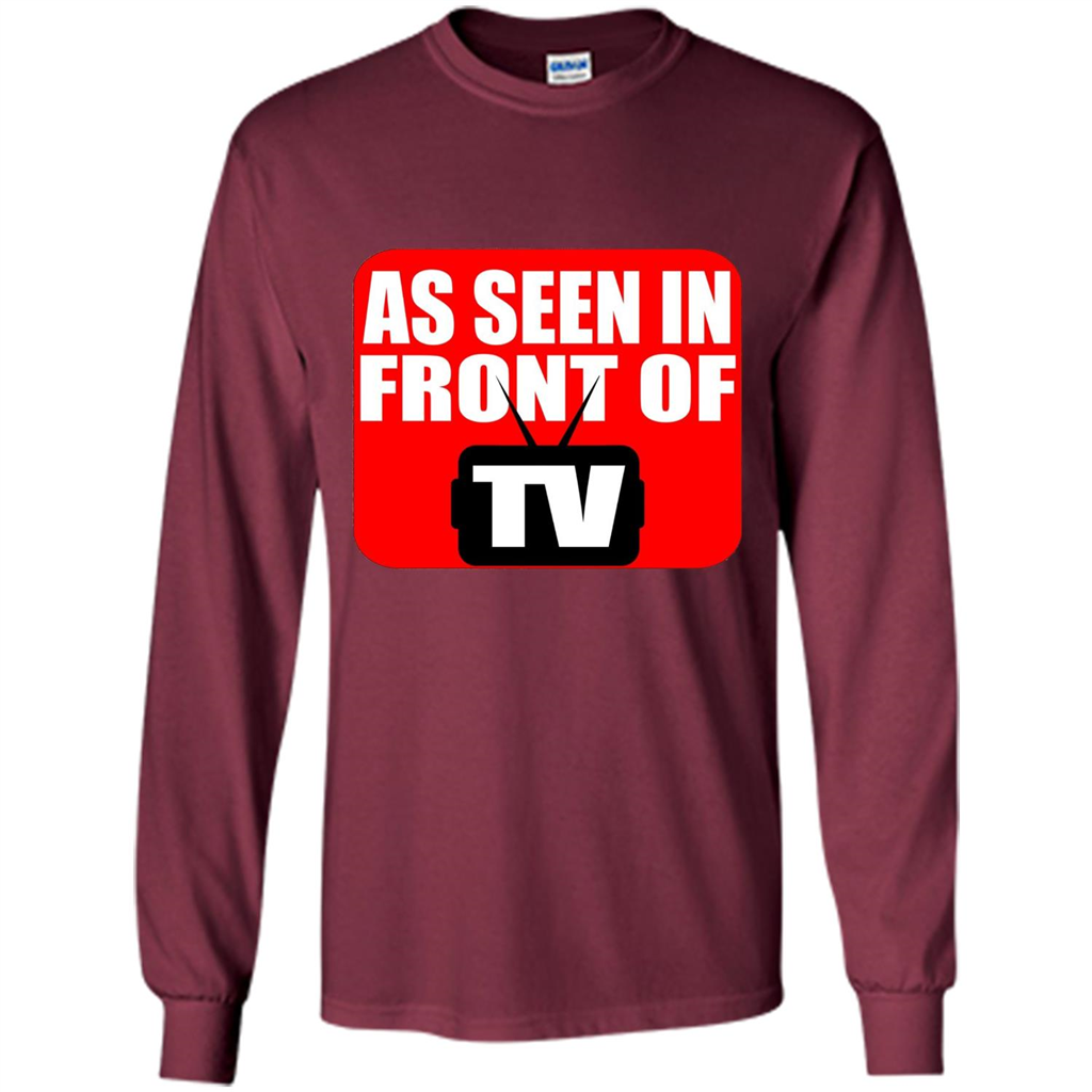 As Seen In Front Of TV T-shirt Maroon