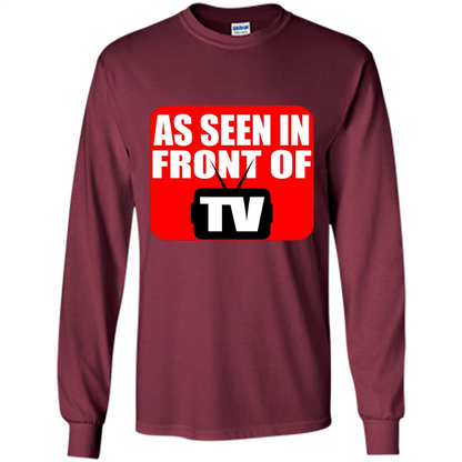As Seen In Front Of TV T-shirt Maroon