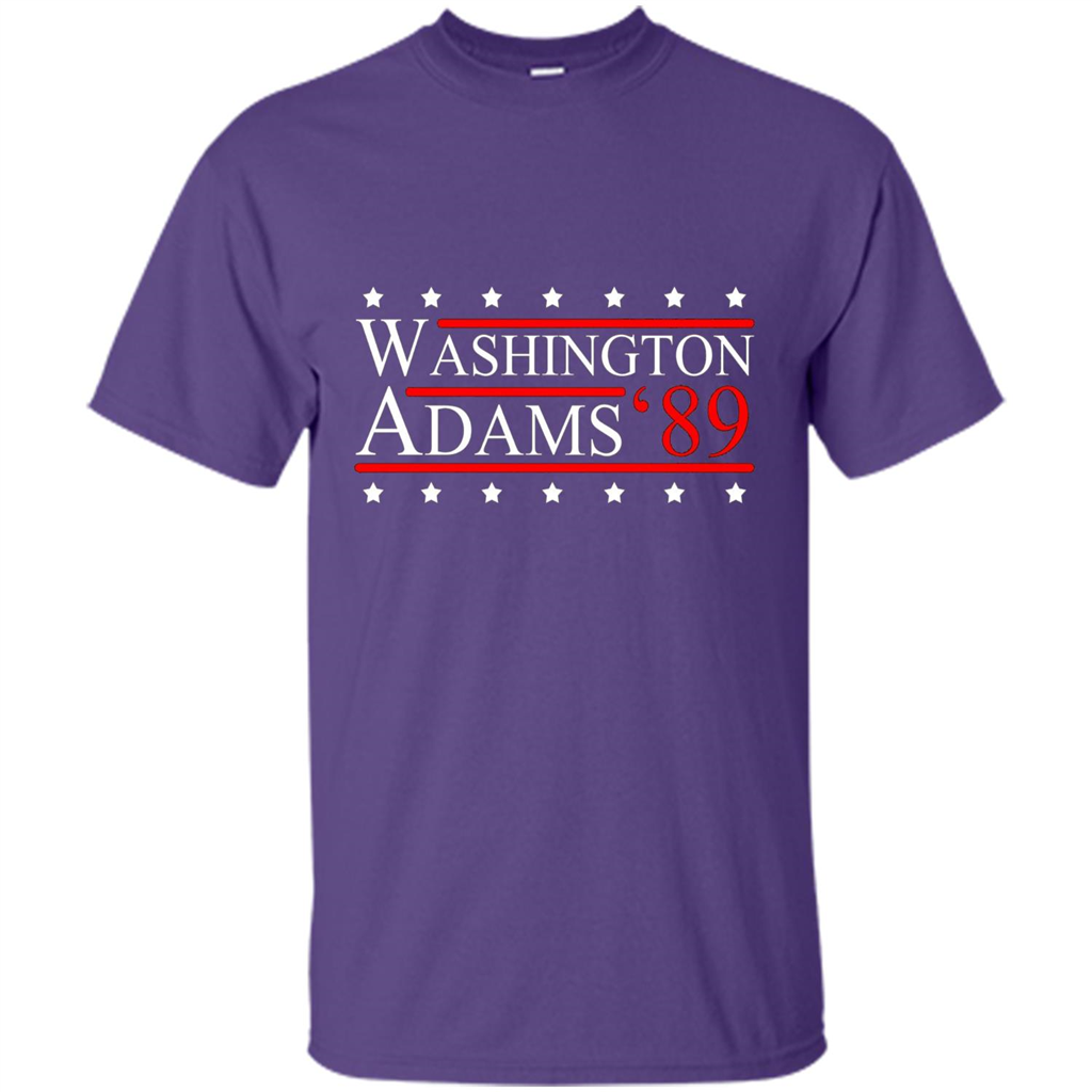 Washington Adams 1789 July 4th T-shirt Purple