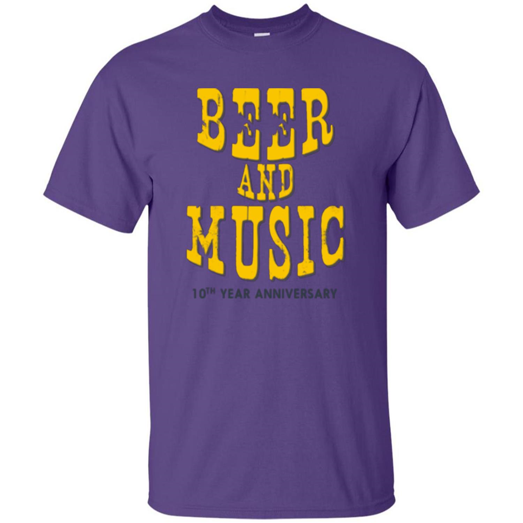 Beer And Music 10th Year Anniversary T-shirt Purple