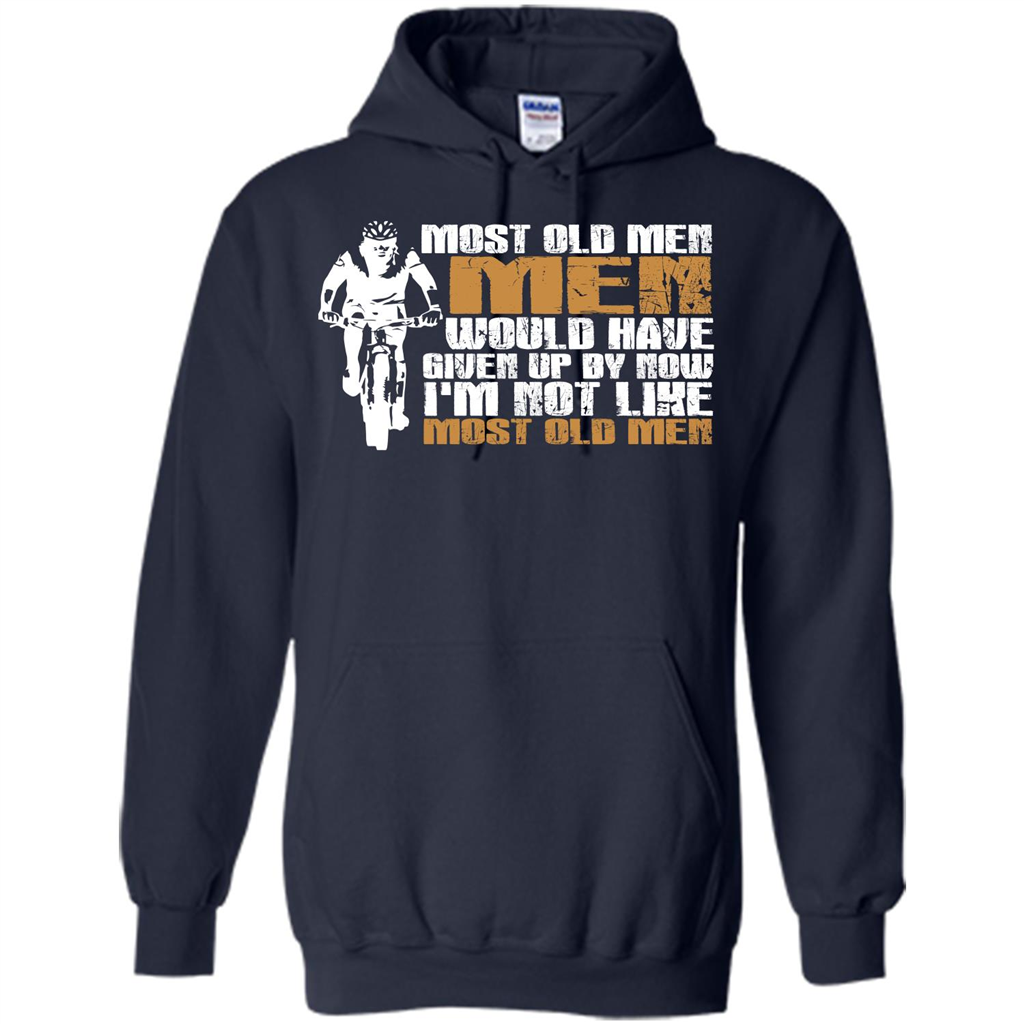Bicycle Man T-shirt Most Old Men Would Have Given Up By Now I'm Not Like Most Old Men Navy