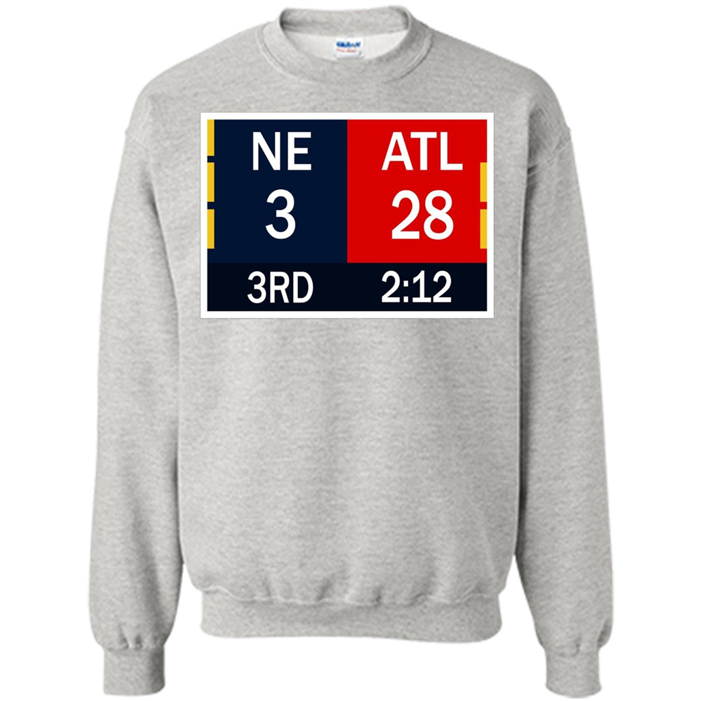 NE 3 ATL 28 Final T-shirt 2 Sides 1 Game Ash