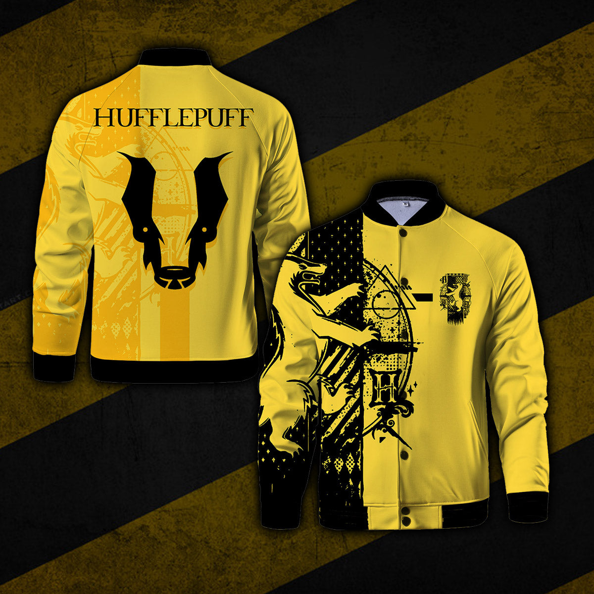 Quidditch Hufflepuff Harry Potter Baseball Jacket